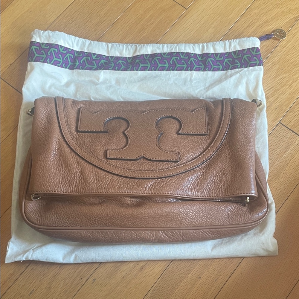 Tory Burch Tan Leather Shoulder Bag